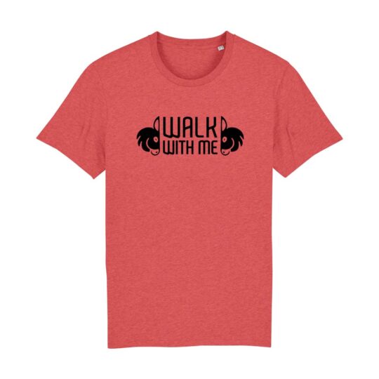 T-shirt classica uomo "Walk With Me" mattone