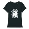T-shirt classica donna "Unicorno" nera